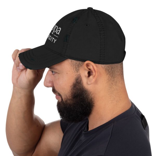 Distressed Dad Hat with White Naropa Logo - Image 3