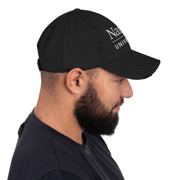 Distressed Dad Hat with White Naropa Logo - Image 4