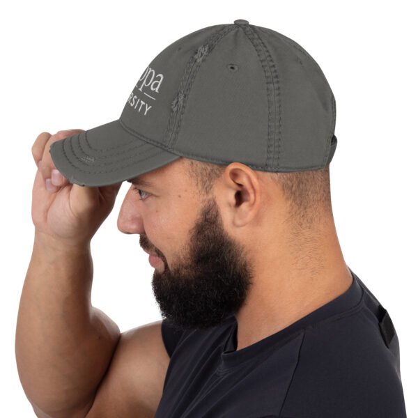 Distressed Dad Hat with White Naropa Logo - Image 11