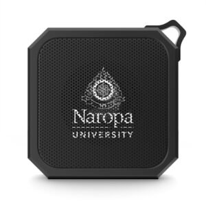 Outdoor Bluetooth Speaker — Naropa University Rugged Portable Speaker (Water-Resistant, Carabiner-Ready)