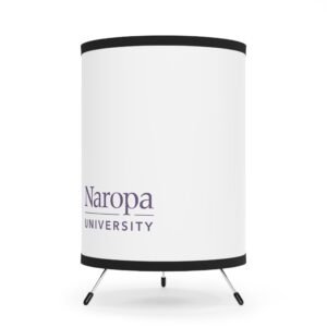 Naropa University Tripod Table Lamp — Branded Printed Shade, US/CA Plug