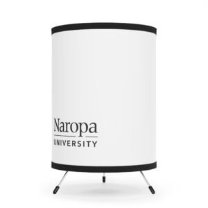 Naropa University Tripod Table Lamp — Branded Printed Shade, US/CA Plug