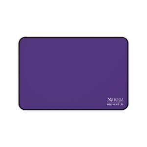 Naropa University Branded Desk Mat — Minimal White Logo Mouse Pad