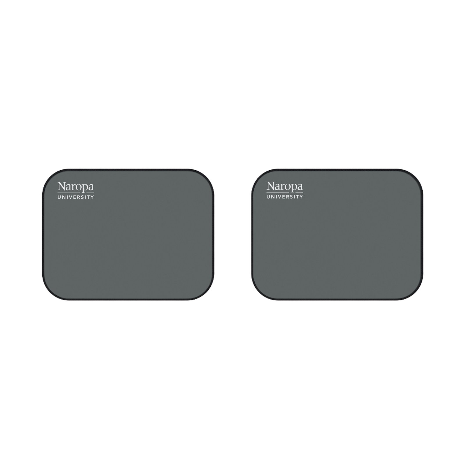 Naropa University Rear Car Floor Mats (Set of 2) — Durable Gray Logo Car Mats