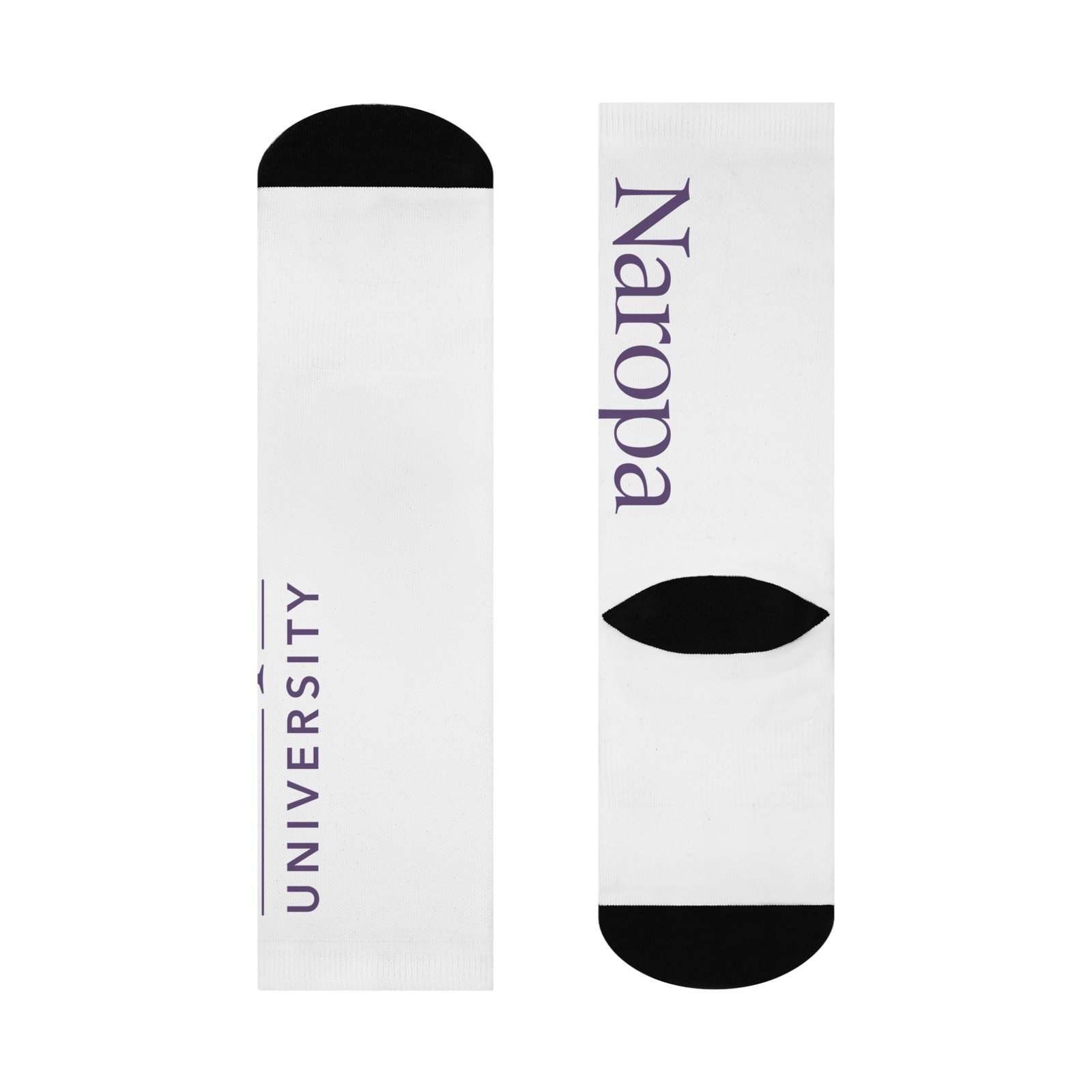 Naropa University Cushioned Crew Socks — White Logo Athletic Socks - Image 5