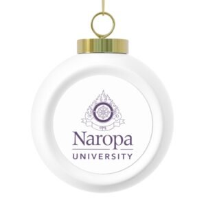 Naropa University Christmas Ball Ornament — Festive Poinsettia & Logo Holiday Ornament