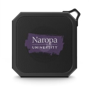 Outdoor Bluetooth Speaker — Naropa University Rugged Portable Speaker (Water-Resistant, Carabiner-Ready)