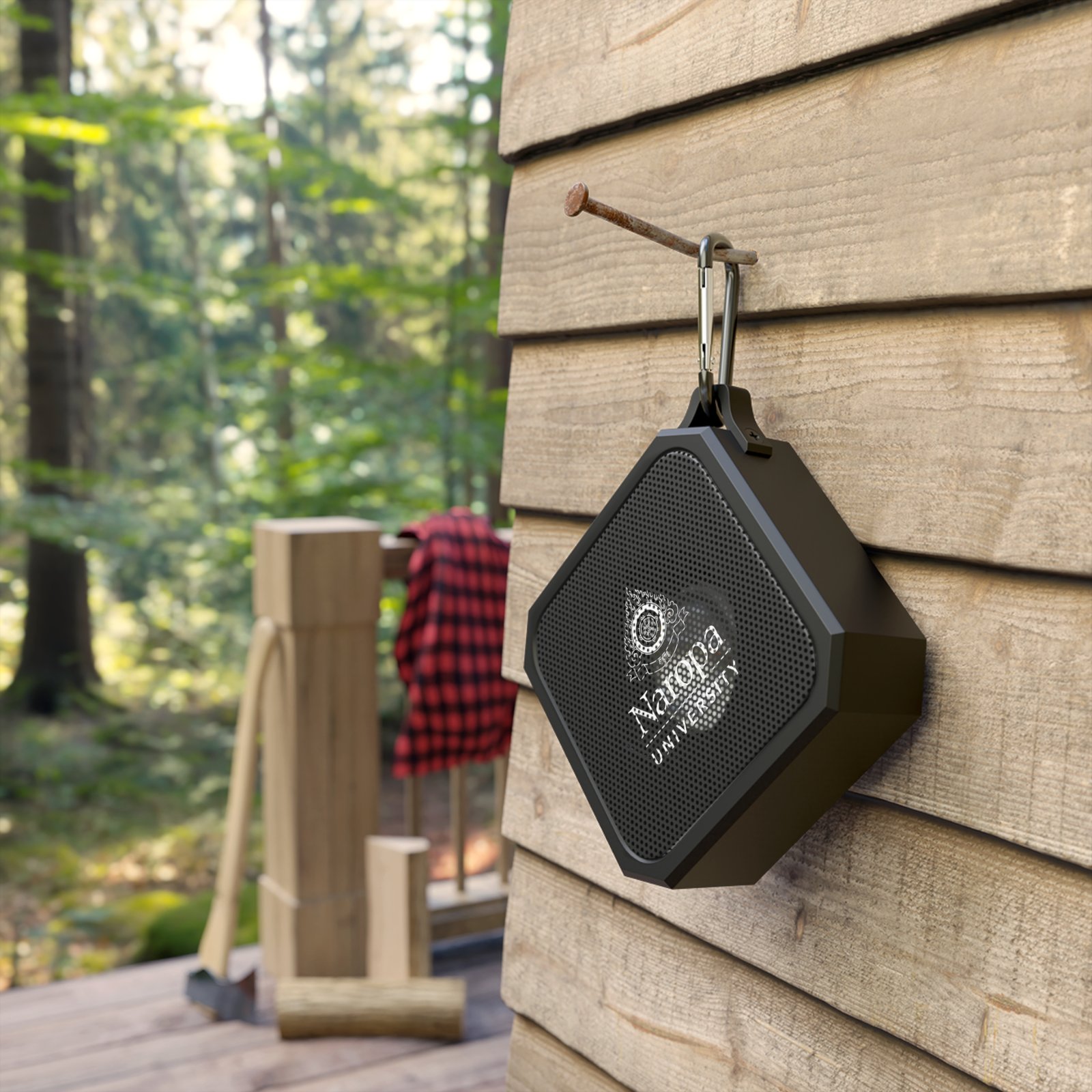 Outdoor Bluetooth Speaker — Naropa University Rugged Portable Speaker (Water-Resistant, Carabiner-Ready) - Image 3