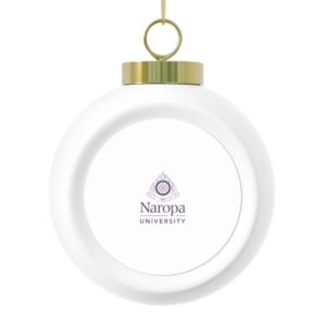 Naropa University Christmas Ball Ornament — Festive Poinsettia & Logo Holiday Ornament