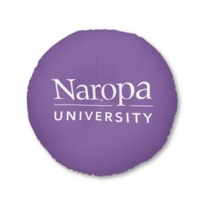 Naropa University Round Tufted Floor Pillow — Cozy Meditation & Dorm Seating