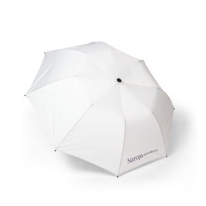 Semi-Automatic Foldable Umbrella — Compact Travel Rain Umbrella with Naropa University Logo