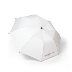 Semi-Automatic Foldable Umbrella — Compact Travel Rain Umbrella with Naropa University Logo