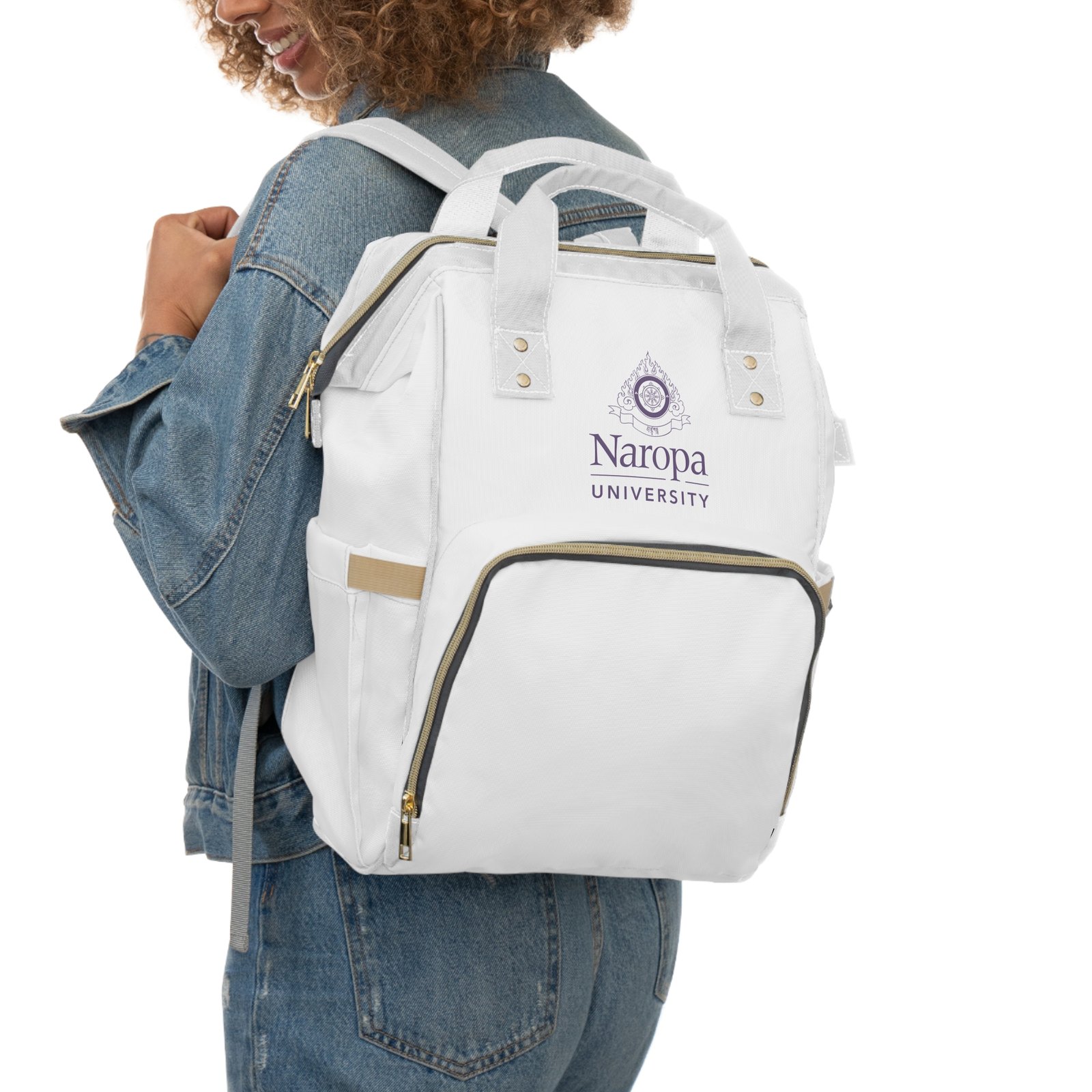 Naropa University Multifunctional Diaper Backpack – Large Insulated Baby Bag - Image 2
